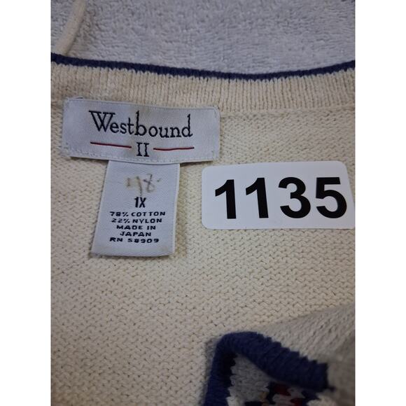 Vintage Westbound ll Japan Made Women's size 1X Split Neck Knit Hippie Sweater - Picture 12 of 12